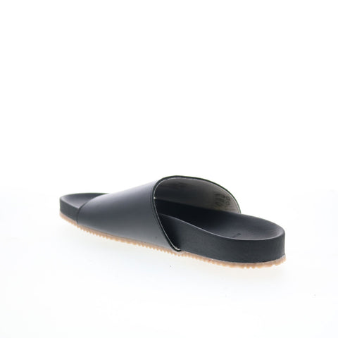 Bruno Magli Arthur MB5ATHA0 Mens Black Leather Slip On Slides Sandals Shoes