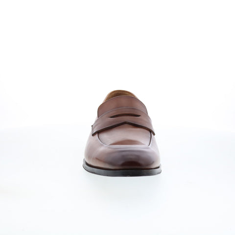 Bruno Magli Cilo MB5CILC0 Mens Brown Leather Loafers & Slip Ons Penny Shoes