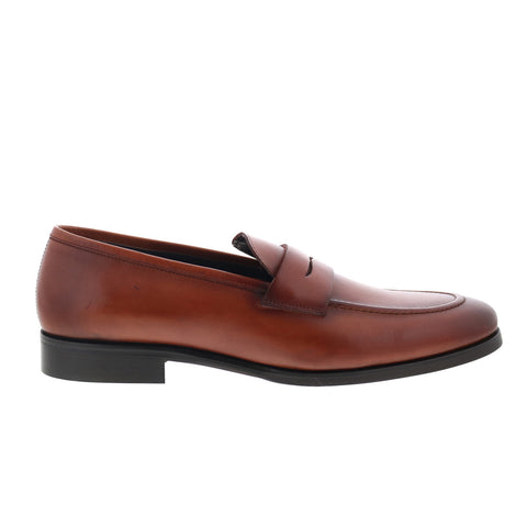Bruno Magli Nolan MB5NOLB0 Mens Brown Leather Loafers & Slip Ons Penny Shoes