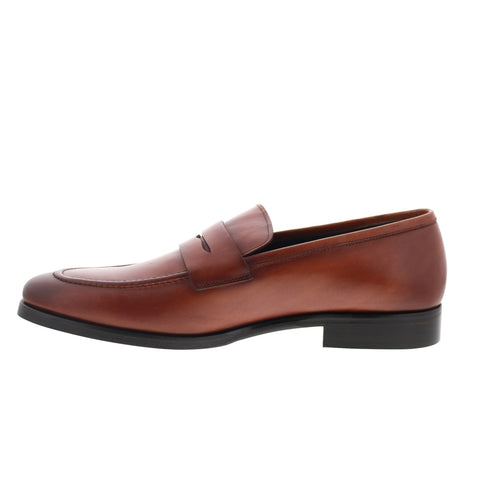 Bruno Magli Nolan MB5NOLB0 Mens Brown Leather Loafers & Slip Ons Penny Shoes