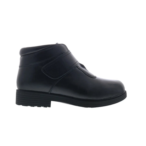 Propet Tyler MBA003L Mens Black Extra Wide 3E Leather Strap Ankle Boots