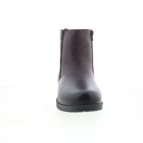 Propet Troy MBA005LBR Mens Brown Leather Zipper Casual Dress Boots