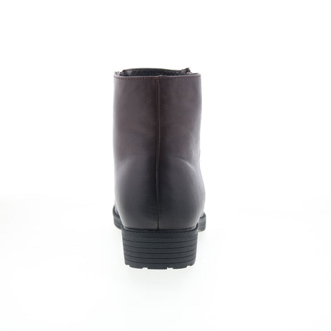 Propet Troy MBA005LBR Mens Brown Leather Zipper Casual Dress Boots