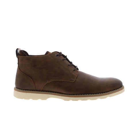Steve Madden M-Brakon Mens Brown Leather Lace Up Chukkas Boots