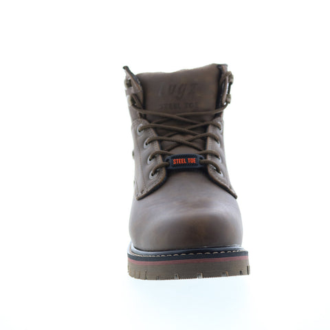 Lugz Brute Steel Toe Wide MBRUTSTWD-2256 Mens Brown Wide Synthetic Work Boots