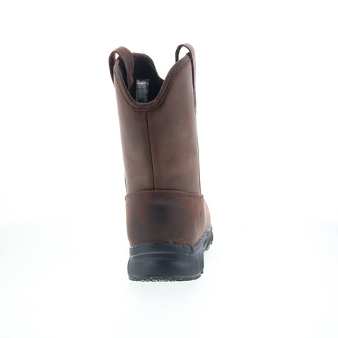 Propet Smith Composite Toe MBU004LBCH Mens Brown Leather Slip On Work Boots