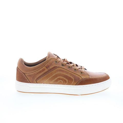 Propet Kellen MCA062LTAN Mens Brown Wide Leather Lifestyle Sneakers Shoes