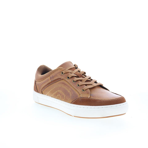 Propet Kellen MCA062LTAN Mens Brown Wide Leather Lifestyle Sneakers Shoes