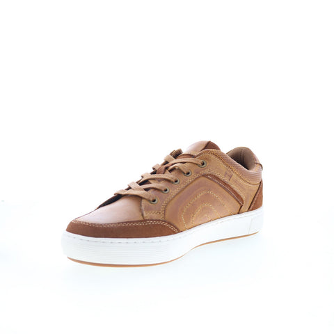 Propet Kellen MCA062LTAN Mens Brown Wide Leather Lifestyle Sneakers Shoes