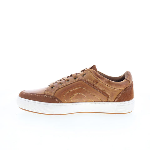 Propet Kellen MCA062LTAN Mens Brown Wide Leather Lifestyle Sneakers Shoes