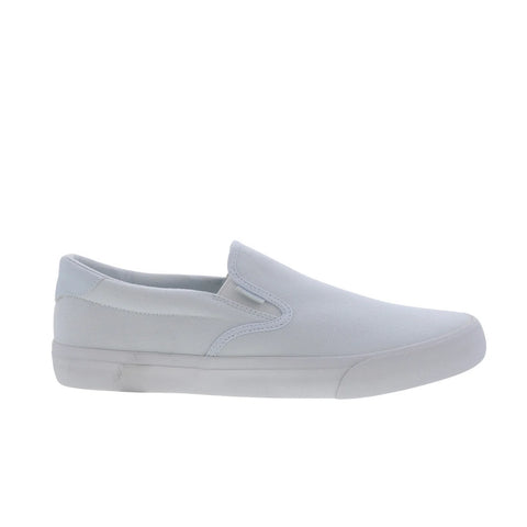 Lugz Clipper MCLIPRC-100 Mens White Canvas Slip On Lifestyle Sneakers Shoes