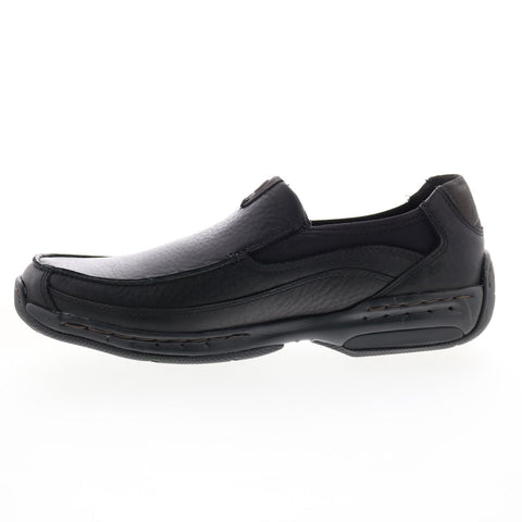 Dunham Wade MCN422BK Mens Black Leather Loafers & Slip Ons Casual Shoes