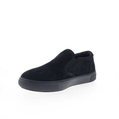 Propet Kip MCX074SBLK Mens Black Wide Suede Slip On Lifestyle Sneakers Shoes