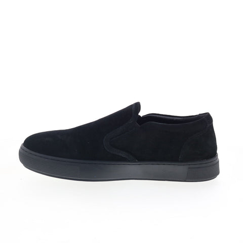 Propet Kip MCX074SBLK Mens Black Suede Slip On Lifestyle Sneakers Shoes