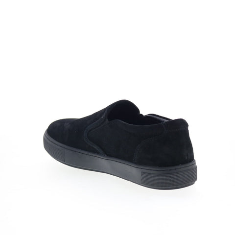 Propet Kip MCX074SBLK Mens Black Wide Suede Slip On Lifestyle Sneakers Shoes