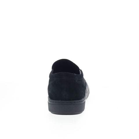 Propet Kip MCX074SBLK Mens Black Wide Suede Slip On Lifestyle Sneakers Shoes