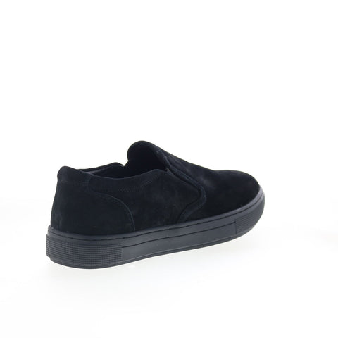 Propet Kip MCX074SBLK Mens Black Suede Slip On Lifestyle Sneakers Shoes