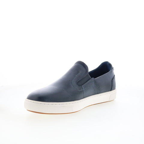 Propet Kedrick MCX084LNVY Mens Blue Leather Slip On Lifestyle Sneakers Shoes
