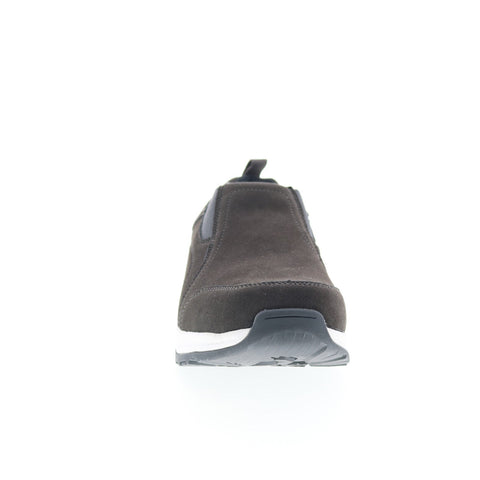 Propet Cash MCX104S Mens Gray Suede Slip On Lifestyle Sneakers Shoes