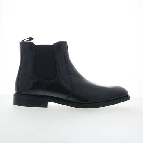 Johnston & Murphy Meade 15-8055 Mens Black Leather Slip On Chelsea Boots