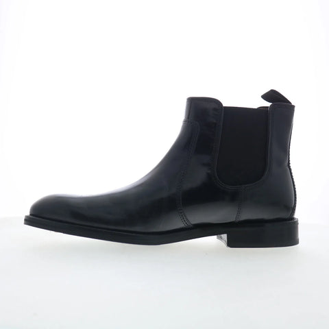 Johnston & Murphy Meade 15-8055 Mens Black Leather Slip On Chelsea Boots