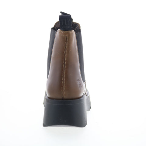Fly London Medi MEDI789FLY-005 Womens Green Leather Slip On Chelsea Boots