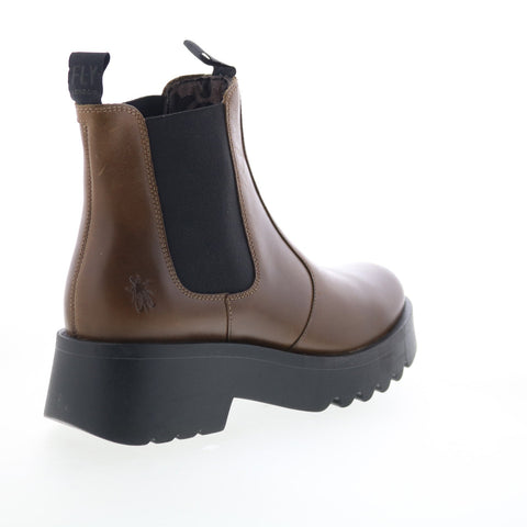 Fly London Medi MEDI789FLY-005 Womens Green Leather Slip On Chelsea Boots