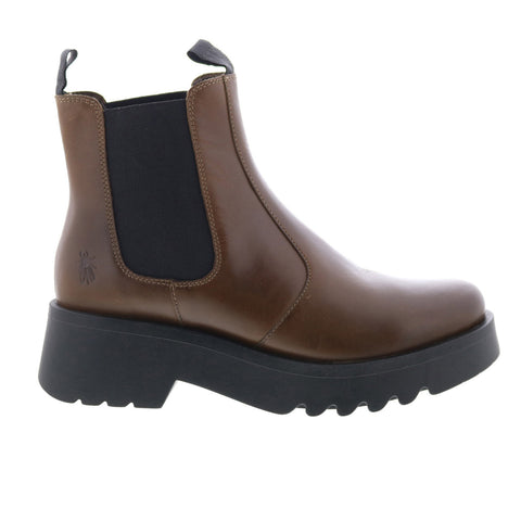 Fly London Medi MEDI789FLY-005 Womens Brown Leather Slip On Chelsea Boots