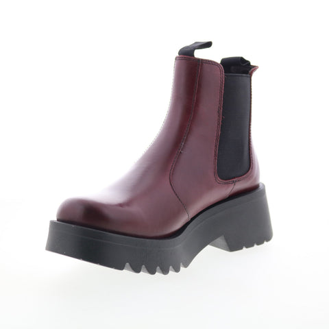 Fly London Medi MEDI789FLY-002 Womens Purple Leather Slip On Chelsea Boots