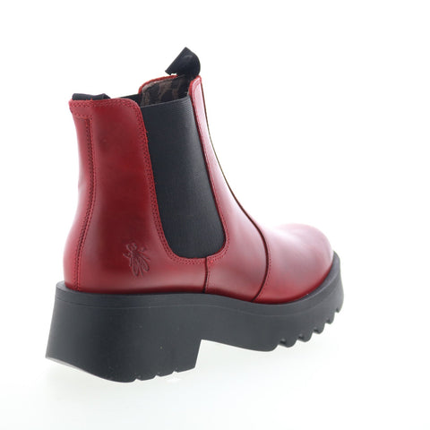 Fly London Medi MEDI789FLY-006 Womens Red Leather Slip On Chelsea Boots