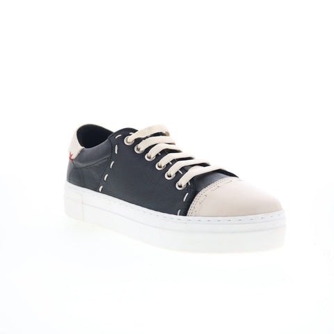 Miz Mooz Melisa Womens Black Leather Lace Up Lifestyle Sneakers Shoes