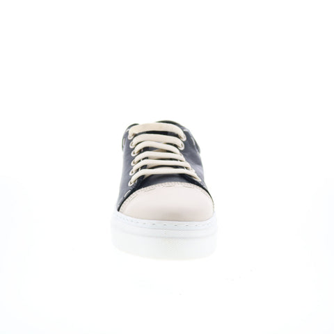 Miz Mooz Melisa Womens Black Leather Lace Up Lifestyle Sneakers Shoes