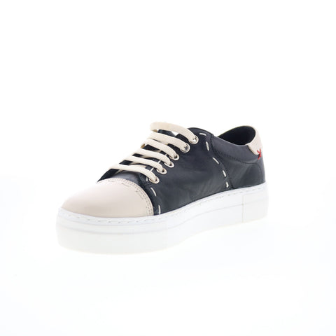 Miz Mooz Melisa Womens Black Leather Lace Up Lifestyle Sneakers Shoes