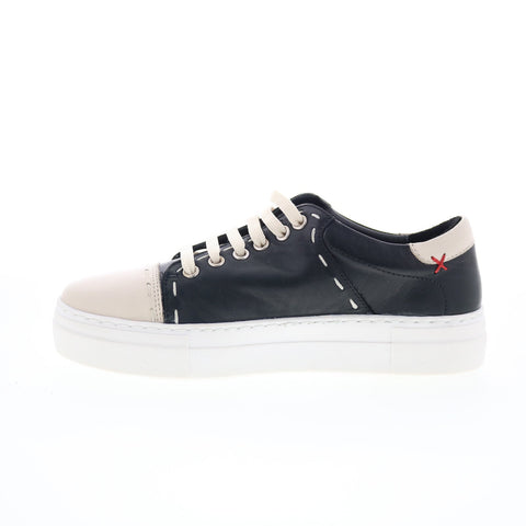Miz Mooz Melisa Womens Black Leather Lace Up Lifestyle Sneakers Shoes