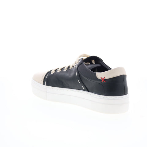 Miz Mooz Melisa Womens Black Leather Lace Up Lifestyle Sneakers Shoes