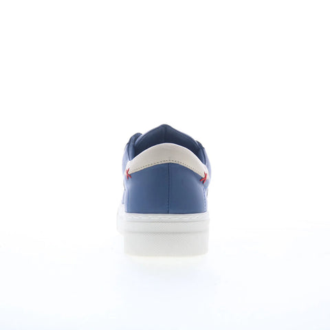 Miz Mooz Melisa Womens Blue Leather Lace Up Lifestyle Sneakers Shoes
