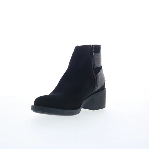 Clarks Memi Buckle 26167856 Womens Black Suede Zipper Casual Dress Boots