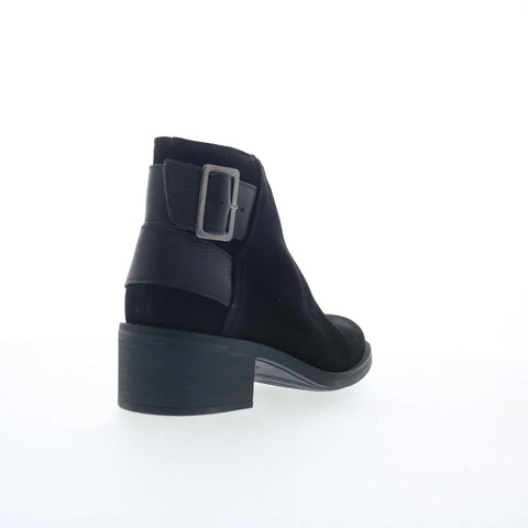 Clarks Memi Buckle 26167856 Womens Black Suede Zipper Casual Dress Boots