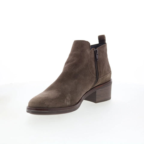 Clarks Memi Zip 26161361 Womens Brown Leather Zipper Ankle & Booties Boots