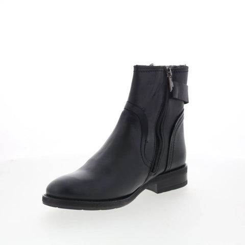 Pajar Memory 53866 Womens Black Leather Hook & Loop Ankle & Booties Boots
