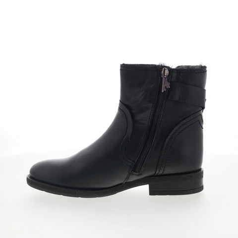 Pajar Memory 53866 Womens Black Leather Hook & Loop Ankle & Booties Boots