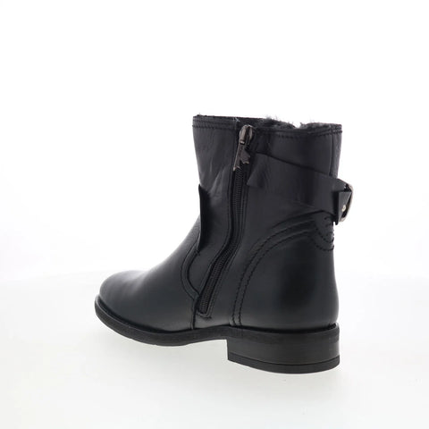 Pajar Memory 53866 Womens Black Leather Hook & Loop Ankle & Booties Boots