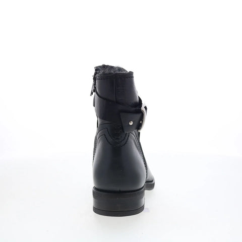 Pajar Memory 53866 Womens Black Leather Hook & Loop Ankle & Booties Boots