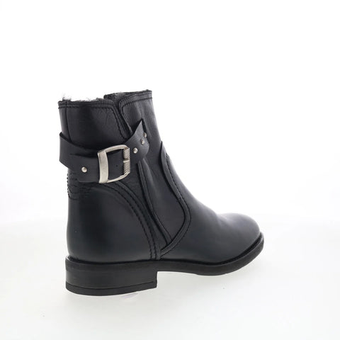Pajar Memory 53866 Womens Black Leather Hook & Loop Ankle & Booties Boots
