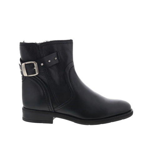 Pajar Memory 53866 Womens Black Leather Hook & Loop Ankle & Booties Boots