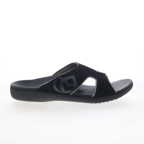 Spenco Kholo 39450 Mens Black Wide Synthetic Slip On Slides Sandals Shoes