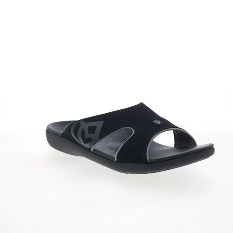 Spenco Kholo 39450 Mens Black Wide Synthetic Slip On Slides Sandals Shoes