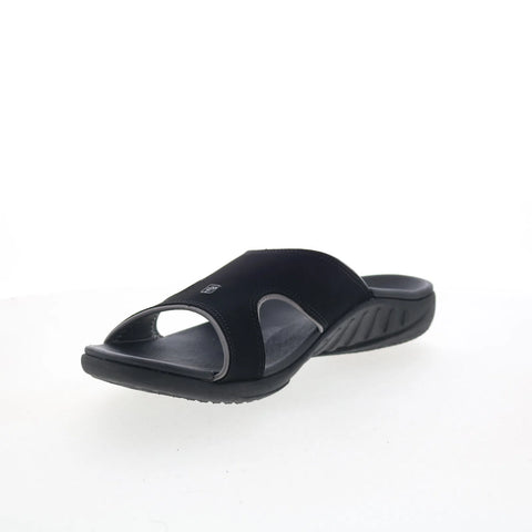 Spenco Kholo 39450 Mens Black Wide Synthetic Slip On Slides Sandals Shoes