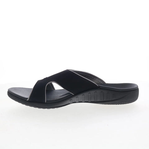 Spenco Kholo 39450 Mens Black Wide Synthetic Slip On Slides Sandals Shoes