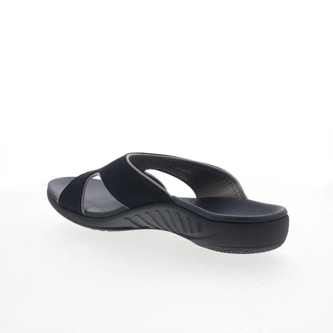 Spenco Kholo 39450 Mens Black Wide Synthetic Slip On Slides Sandals Shoes